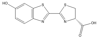 Strukturformel von D-Luciferin aus Photinus pyralis